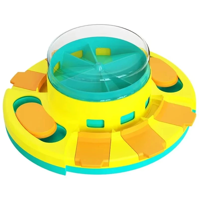Interactive Dog Puzzle Toy and Slow Feeder - IQ Enhancing Food Dispenser for Puppies and Cats with Non-Slip Bowl for Enhanced Training Experience